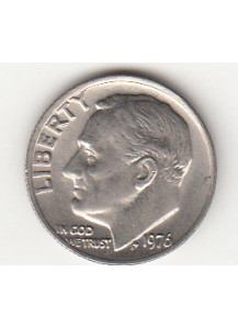 1976 - 10 Cents (Dime) Rame-nickel Dollaro Stati Uniti Roosevelt  Dime FDC